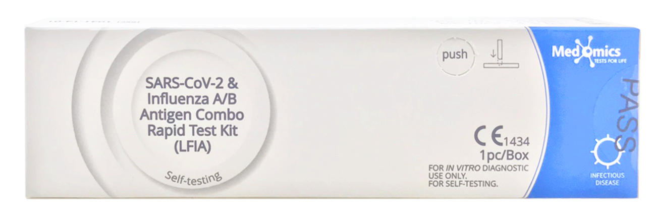 Medomics Sars-Cov2& Flua&B Rapid Tst 2Pk