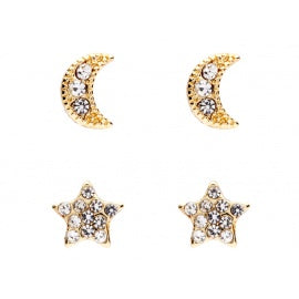 Studex Moon Stars Set Rhodium