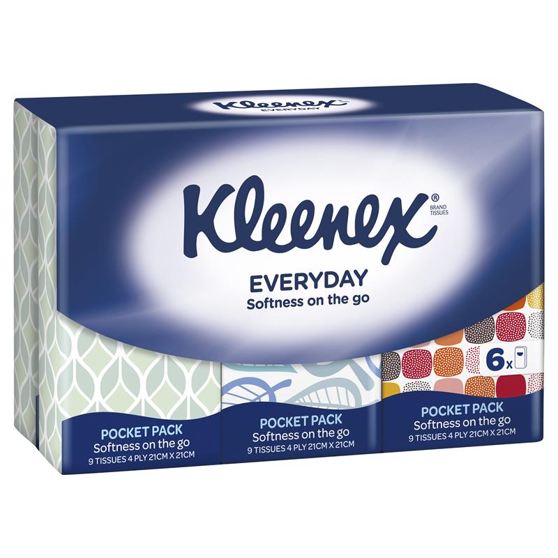 Kleenex Pocket Tissues 6Pk