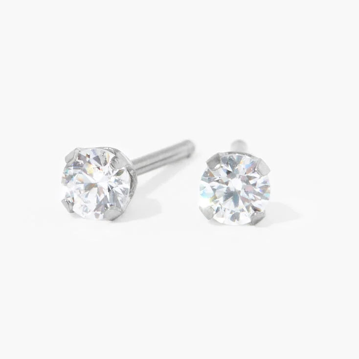 Ear Piercing S/Steel 3Mm Cubic Zirconia