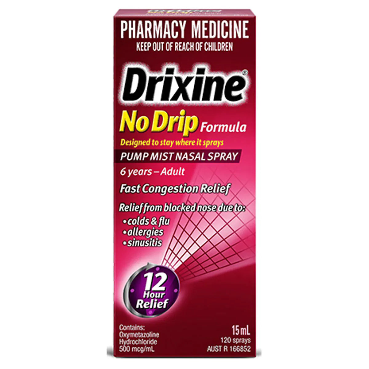 Drixine No Drip Nasal Spray 15mL