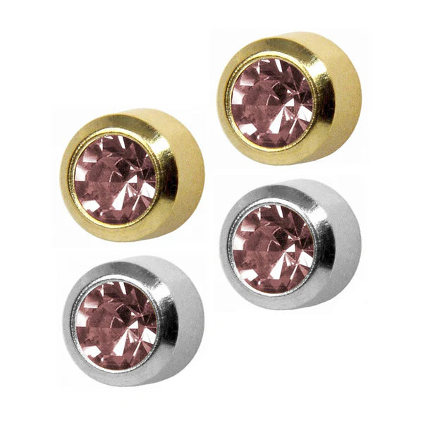 Ear Piercing S/Steel Reg Bezel Alexandrite