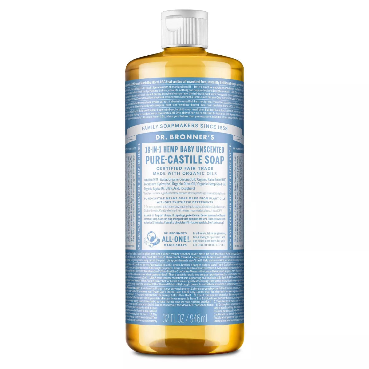 Db 18In1 Baby Pure-Castile Soap 473mL