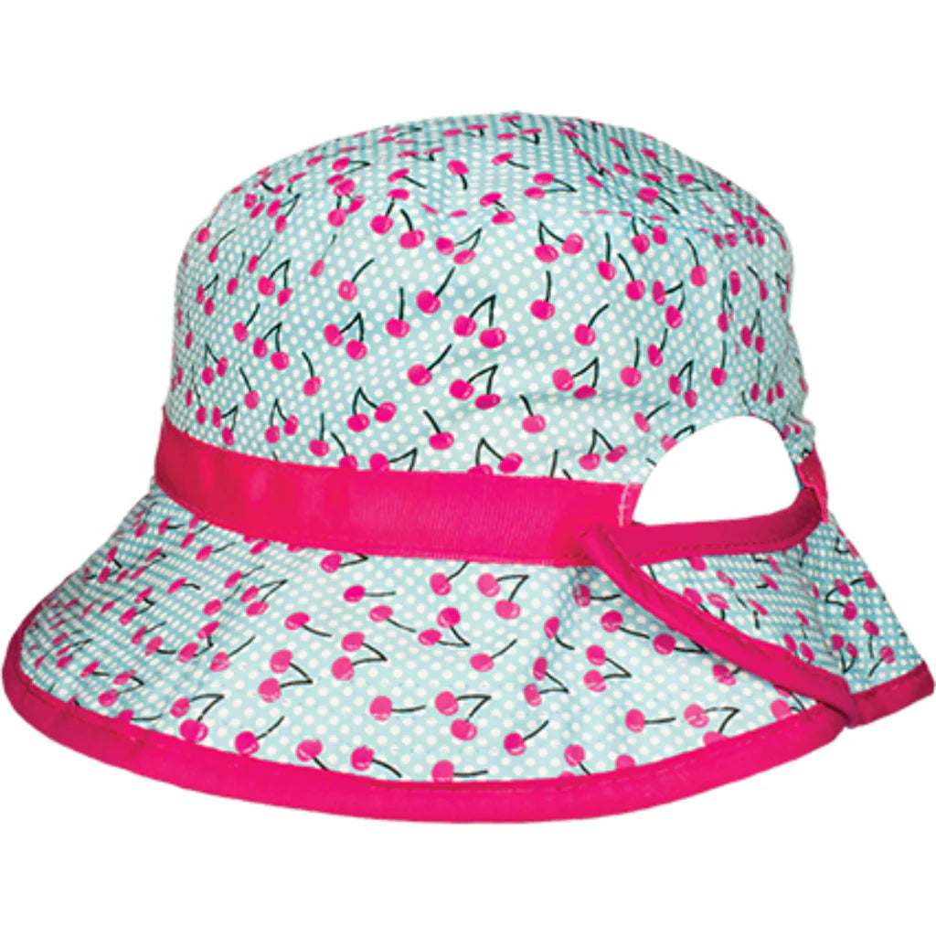 Jenni Ponytail Hat- Blue Kids
