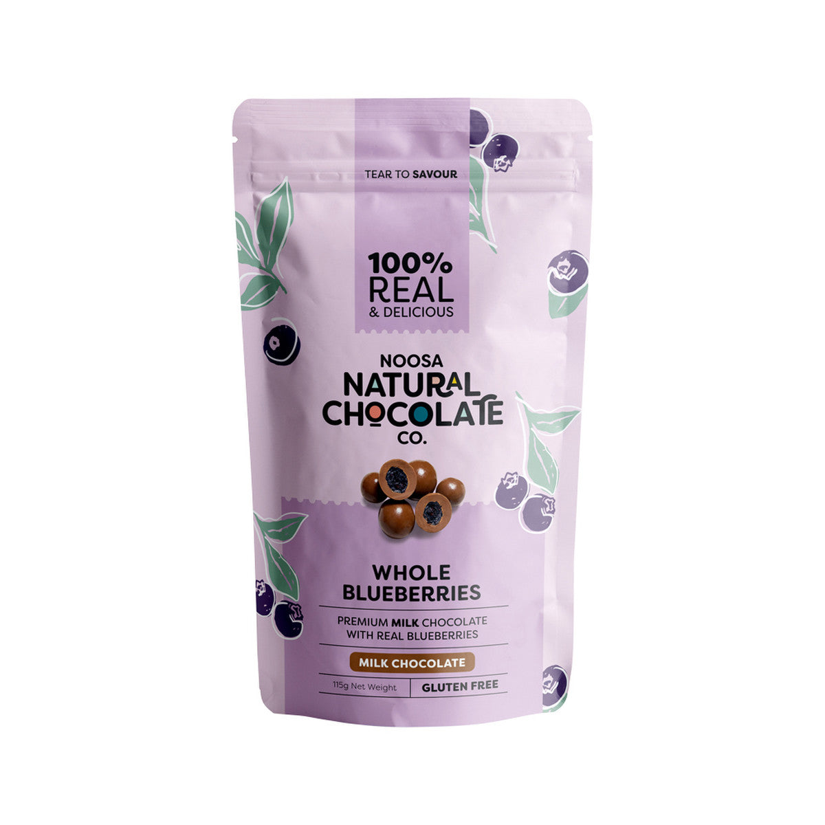 Noosa Natural Blueberries Milk Chocalate 115g