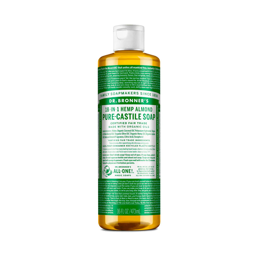 Db 18In1 Hemp Almond Pure-Castile Soap 473mL