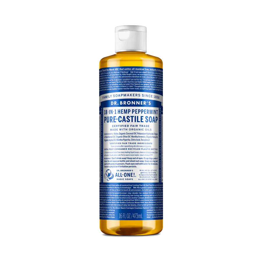 Db 18In1 Hemp Peppermint Pure-Castile Soap 473mL