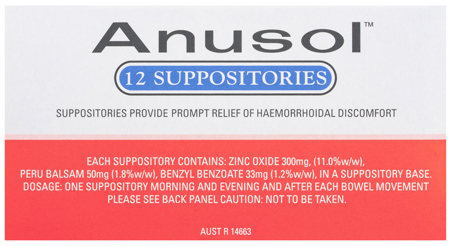 Anusol Suppositories 12