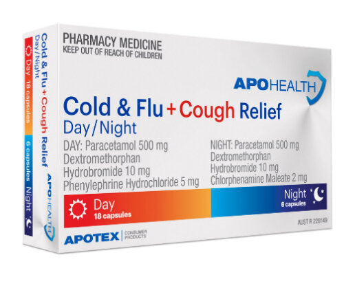 Aph Cold/Flu D/N Cough Cap 24
