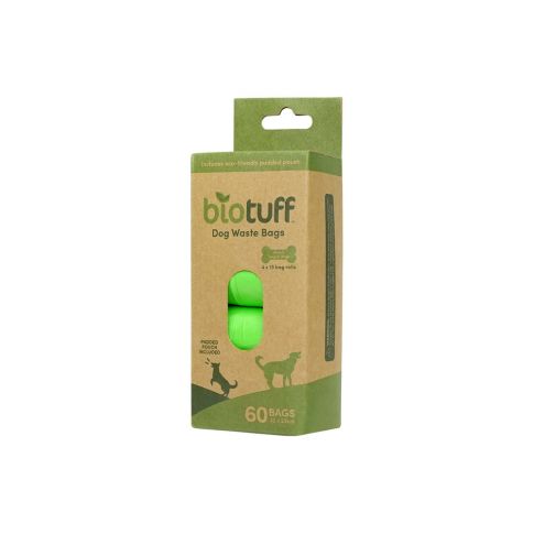 Biotuff Dog Waste Bags And Dispenser 60