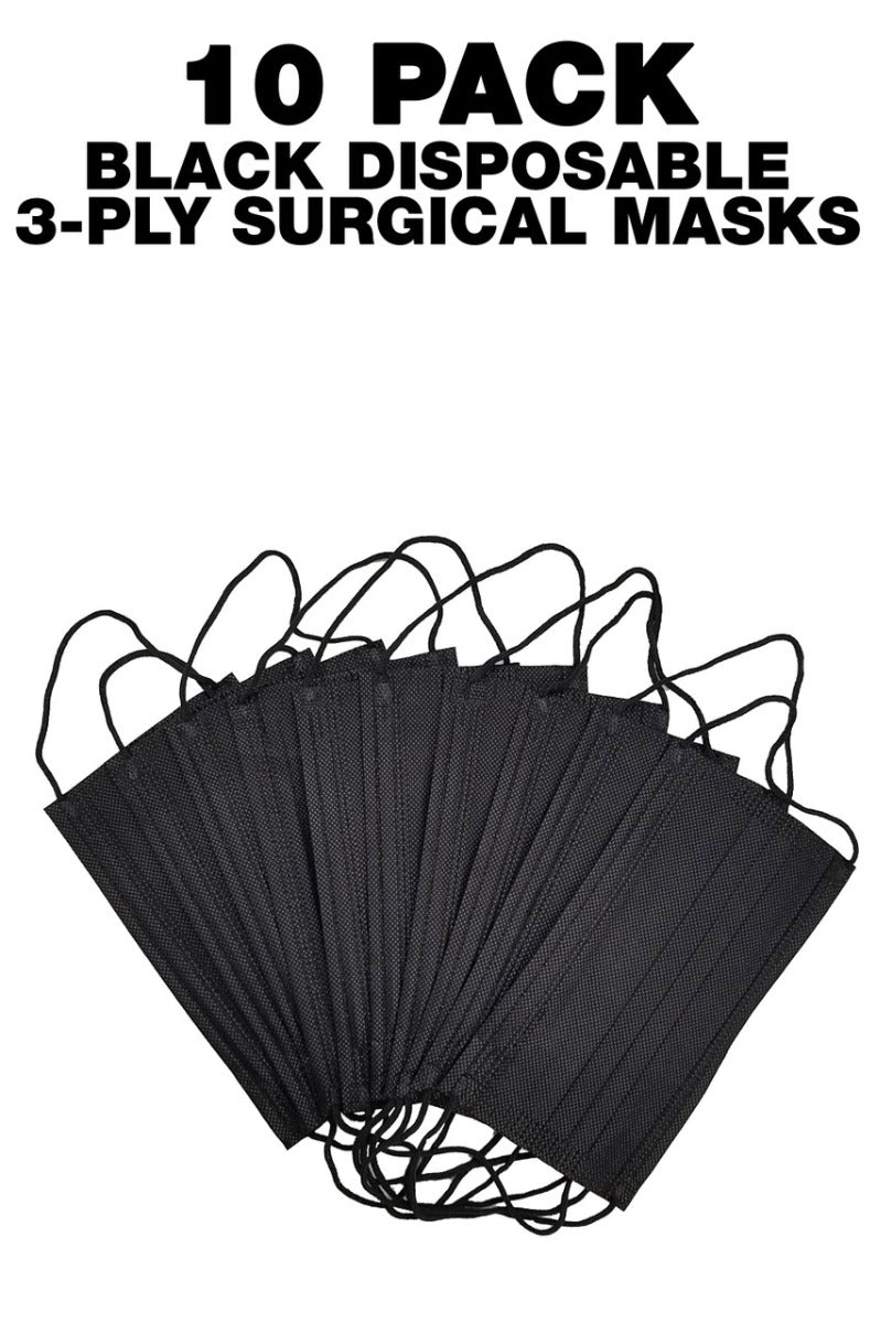 Black Disposable Mask 10 Pk