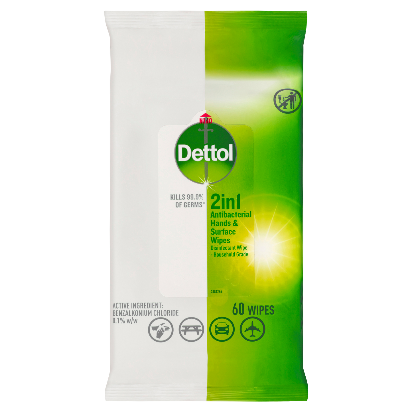 Dettol Anti Bac 2In1 Wipes 60