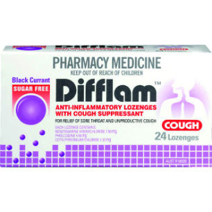 Difflam Cough Blackcurrent Loz 24