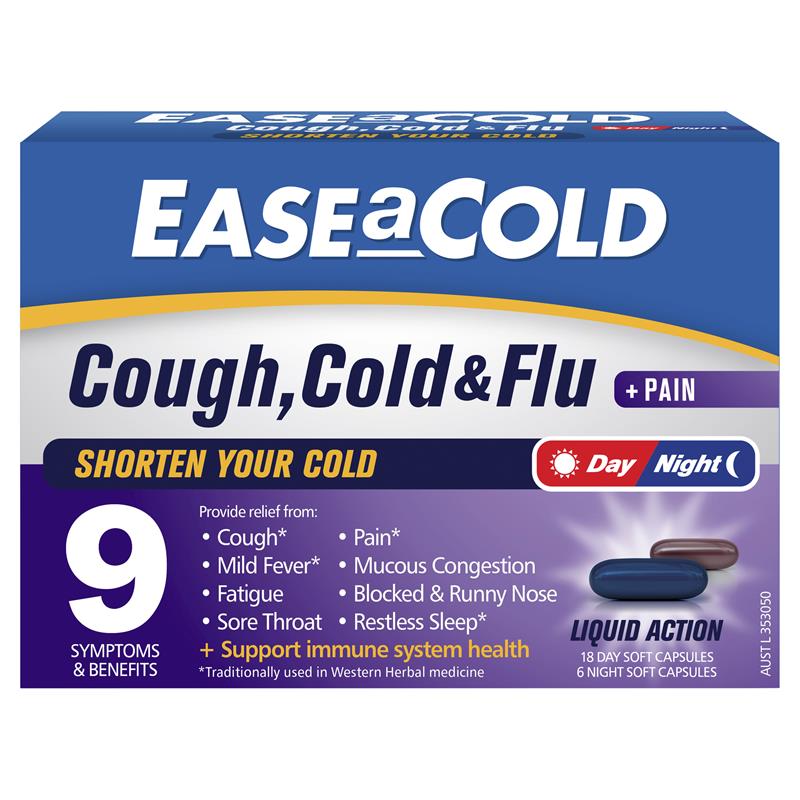Ease A Cold Day&Nght Cold/Flu Cap 24