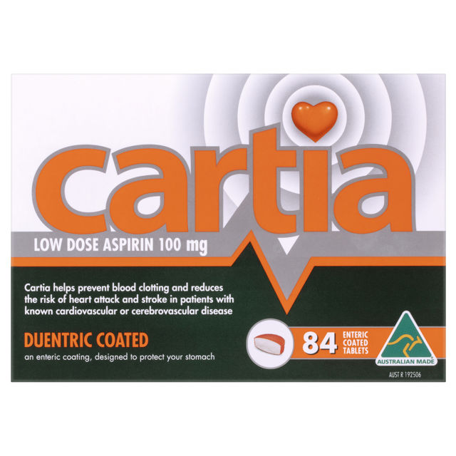 Cartia 100mg 84 Tablets