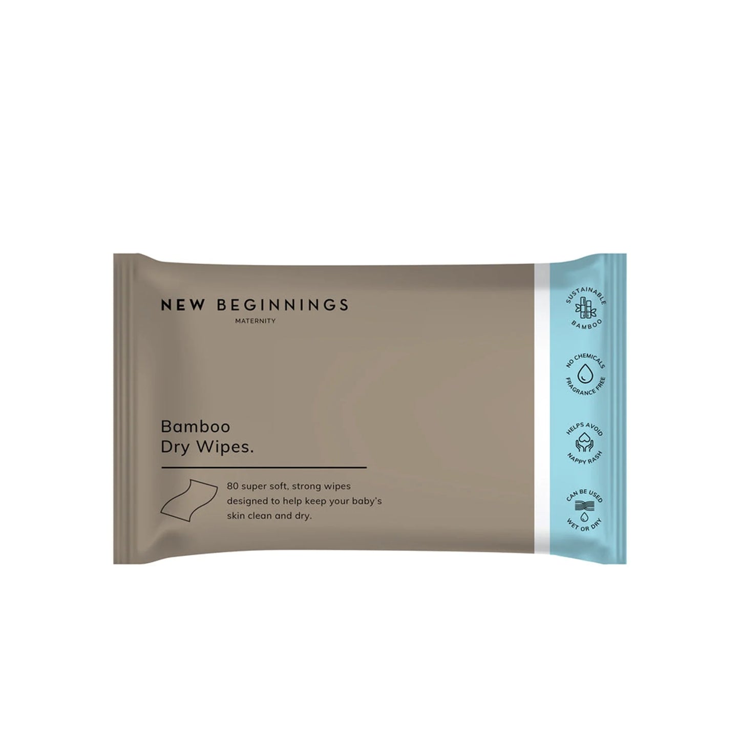 New Beginnings Bamboo Dry Wipes 80 Pcs