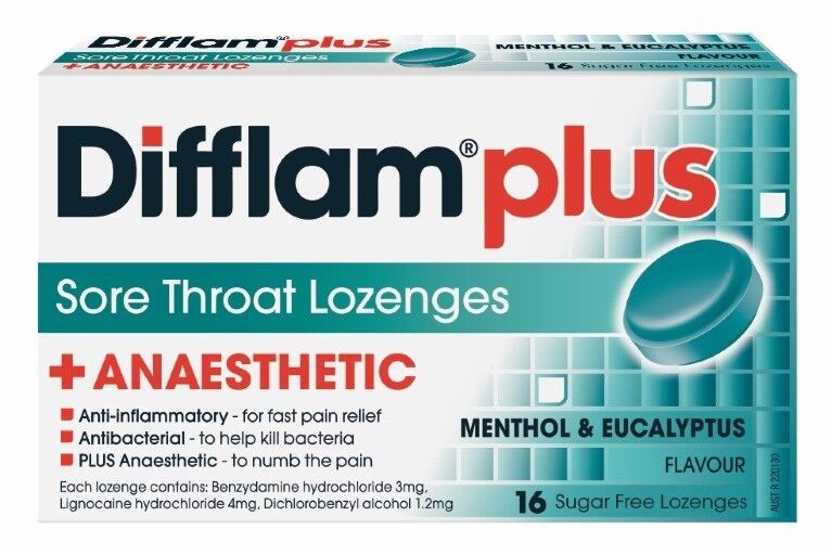 Difflam Loz Aaa Menthol/Euc S/F 16