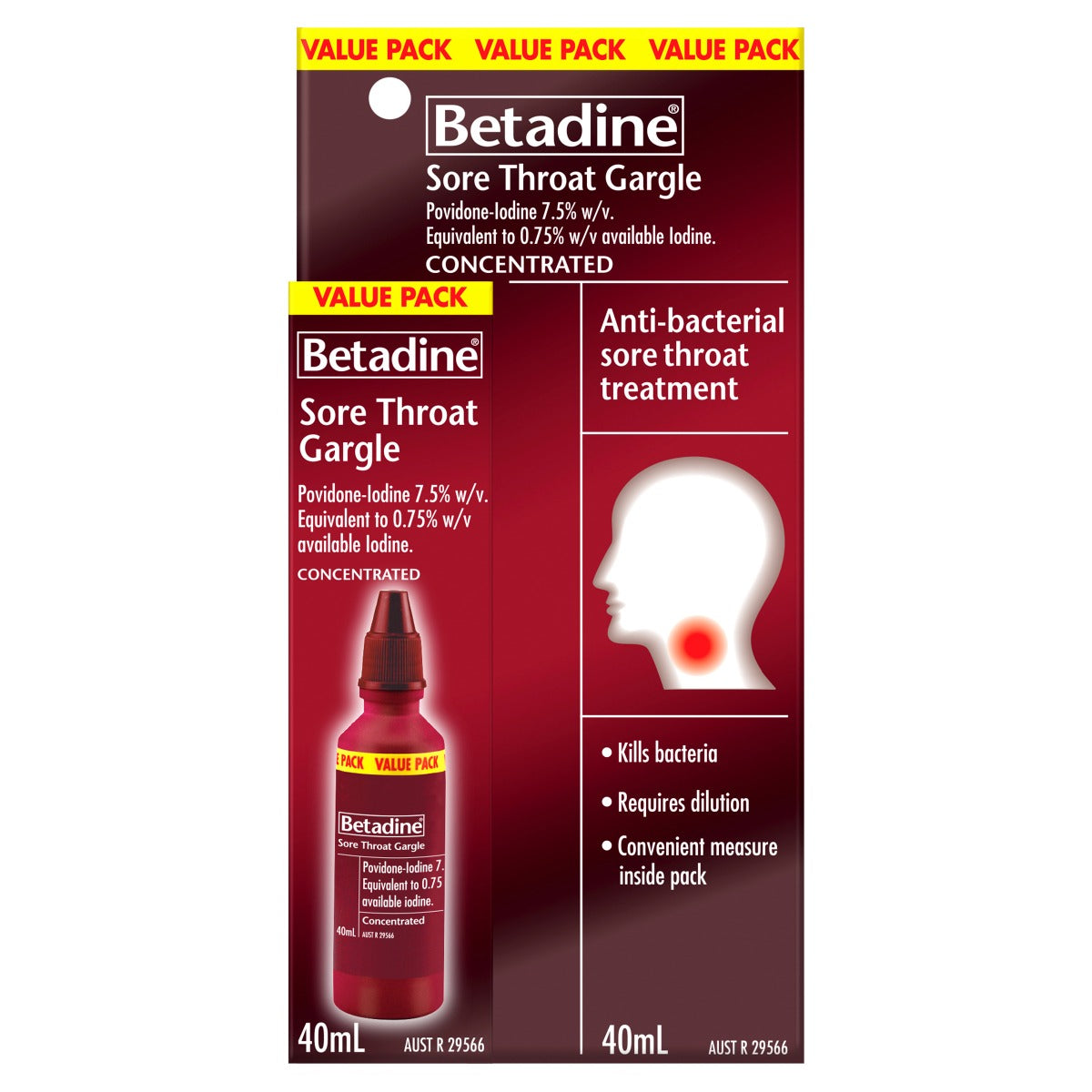 Betadine Sore/T Gargle 40mL