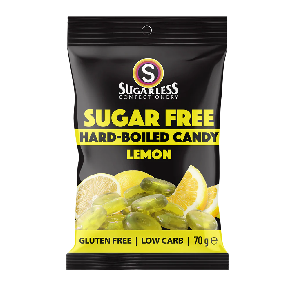 Sugarless Confectionery Hard-Boiled Candy Lemon 70g