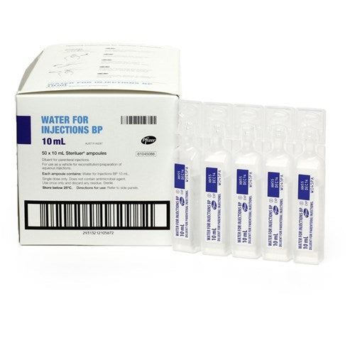 Water For Injection Bp 10mL Amp X50