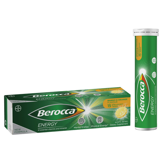 Berocca Energy Orange & Mango Eff Tab 15