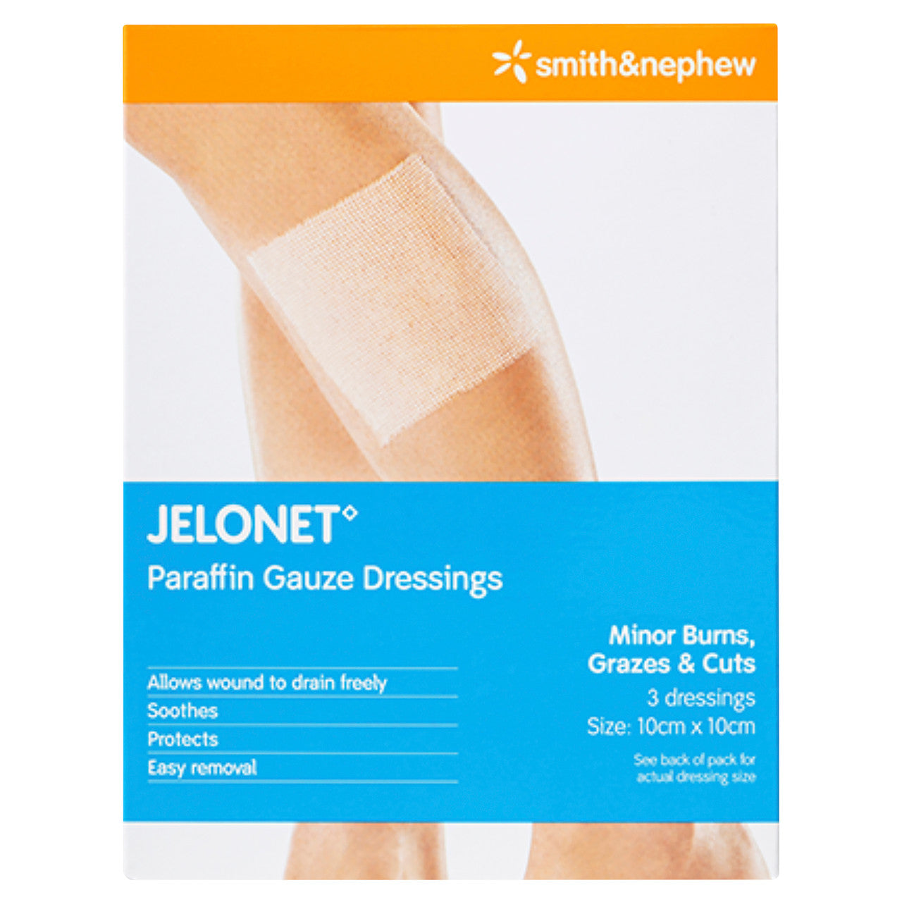 Smith & Nephew Jelonet 10Cm X 10Cm 3 Pack