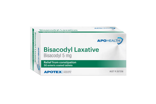 Aph Bisacodyl Laxative 5mg 50 Tablets