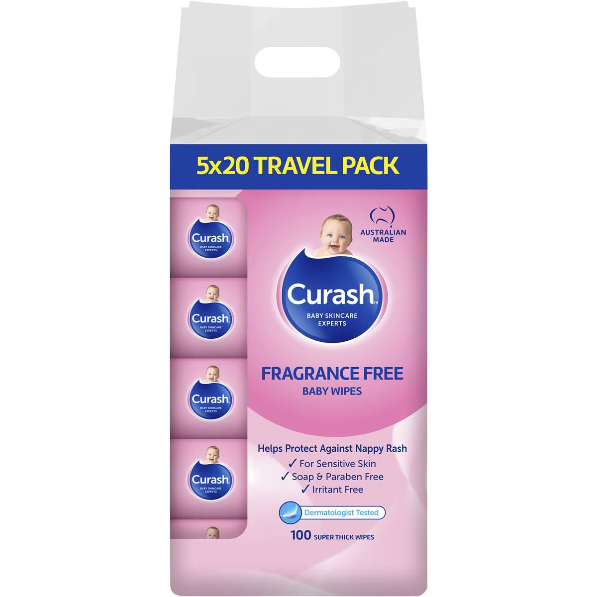 Curash B/Wipe Ff Travel 20