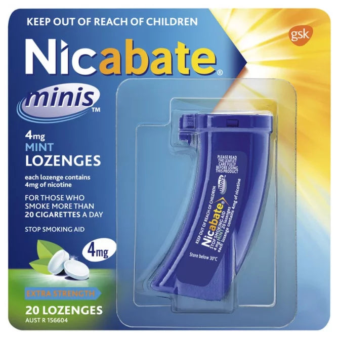 Nicabate Mini 4mg 20 Mint Lozenges