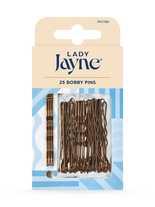 Lady Jayne Bobby Pins Brown 25Pk