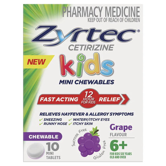 Zyrtec Kids Chewable Grape 5mg 10S