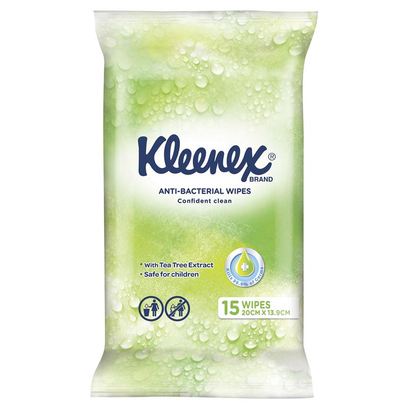 Kleenex Anti-Bacterial Wipes 15
