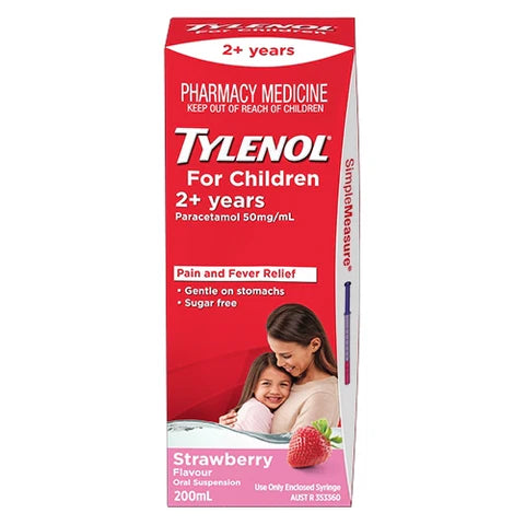 Tylenol Susp For Children 200mL Strwbry