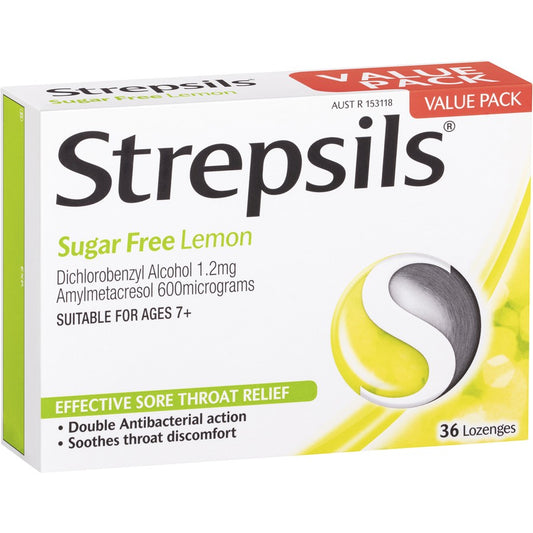 Strepsils Loz S/Free Lemon 36