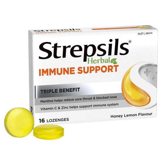 Strepsils Herb Immune Honey Lem Loz 16