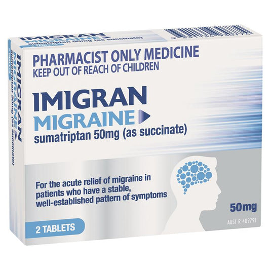 Sz Sumatriptan Migraine Rlf 50mg 2Tab S3