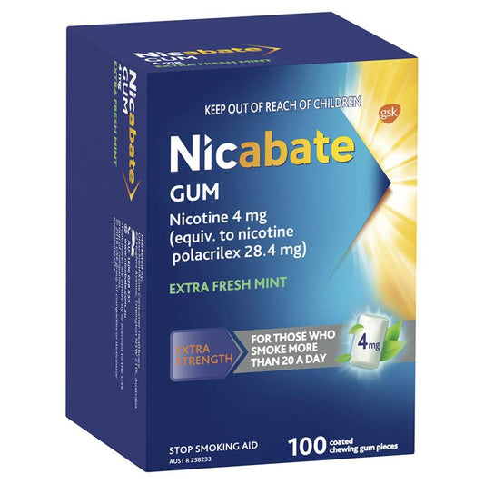 Nicabate Gum 4mg Extra Fresh 100S