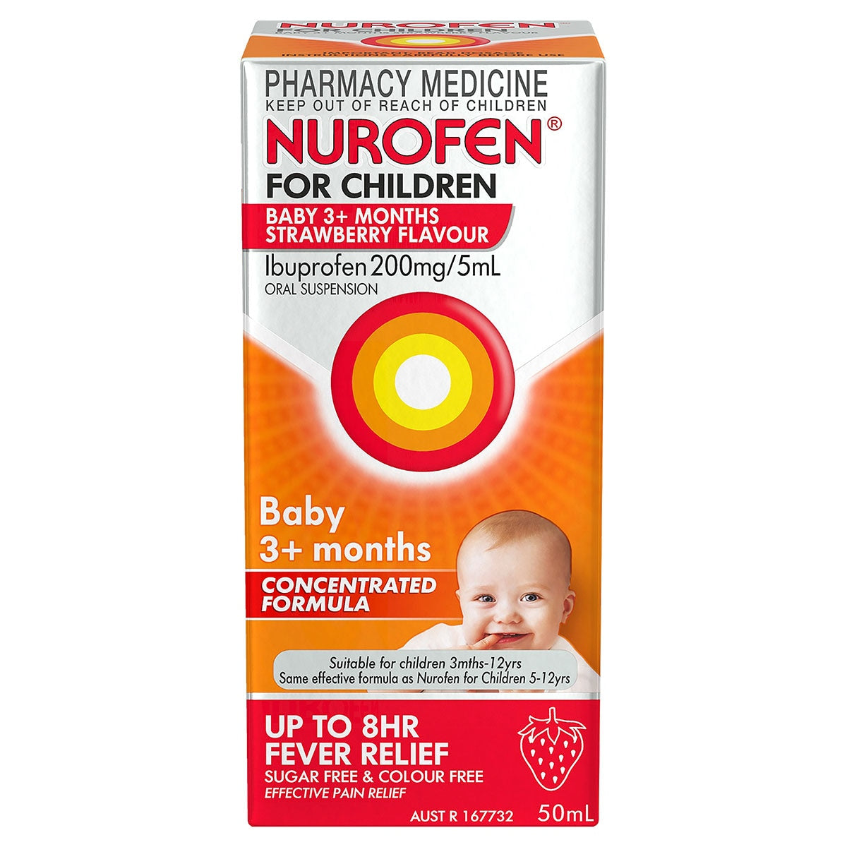 Nurofen Baby 3 Months+ Strawberry 50mL