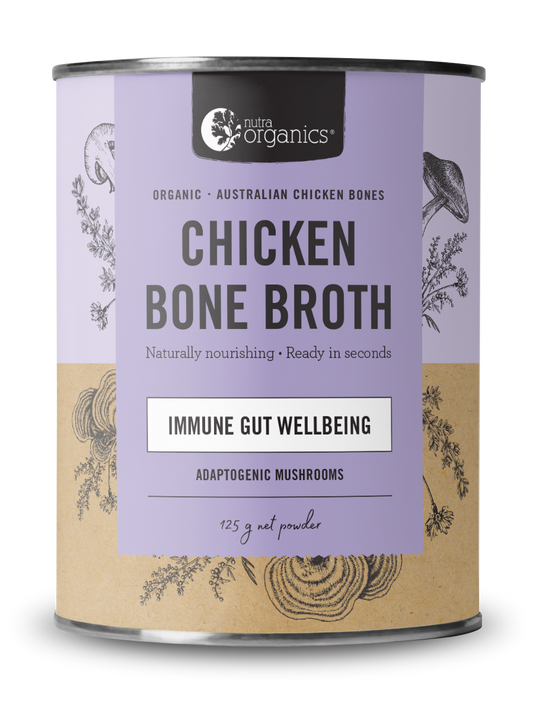 Nutra Organics Chicken Bone Broth Adatogenic Mushrooms 125g