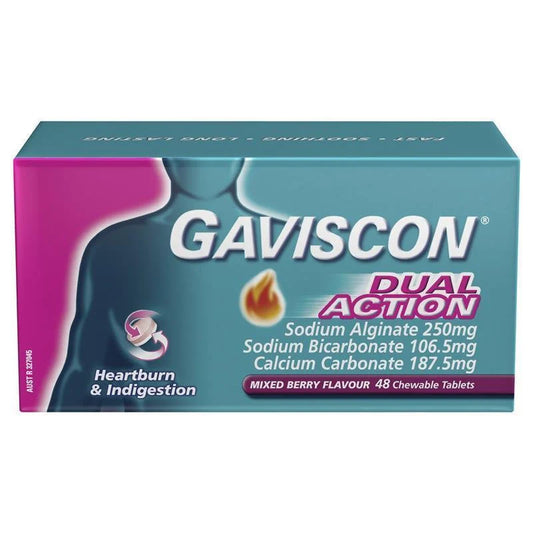 Gaviscon Dual Action Mixed Berry 48 Tab