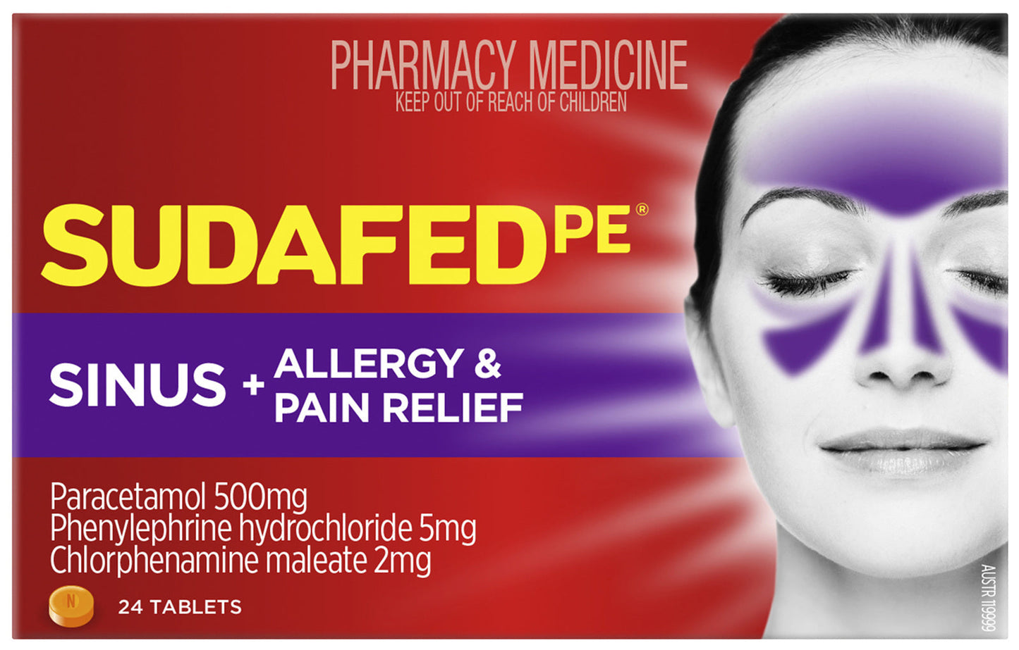 Sudafed Pe Sinus Allergy Pain Relief 24