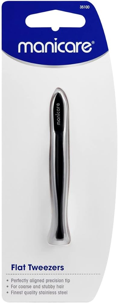 M/Care Flat Black Tweezers