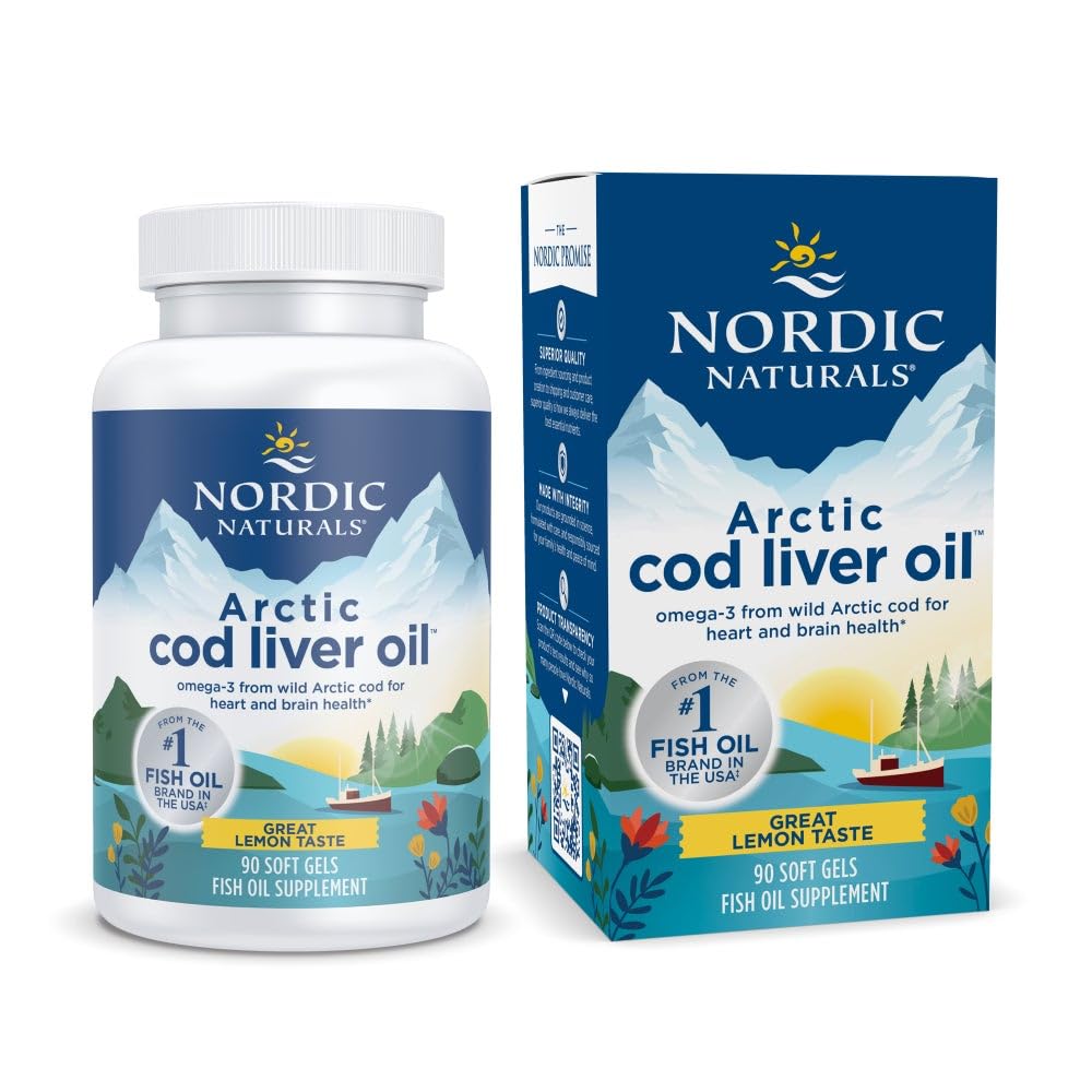 Nordic Naturals Arctic Cod Liver Oil Lemon 90Caps