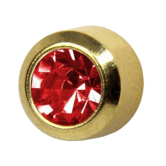Ear Piercing 24K Pi Reg Bezel Ruby