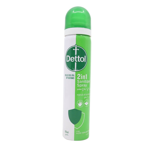 Dettol 2In1 Santizer Spray Aloevera 90mL