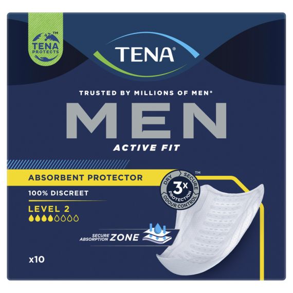 Tena Men Pad Level 2 10 Pk