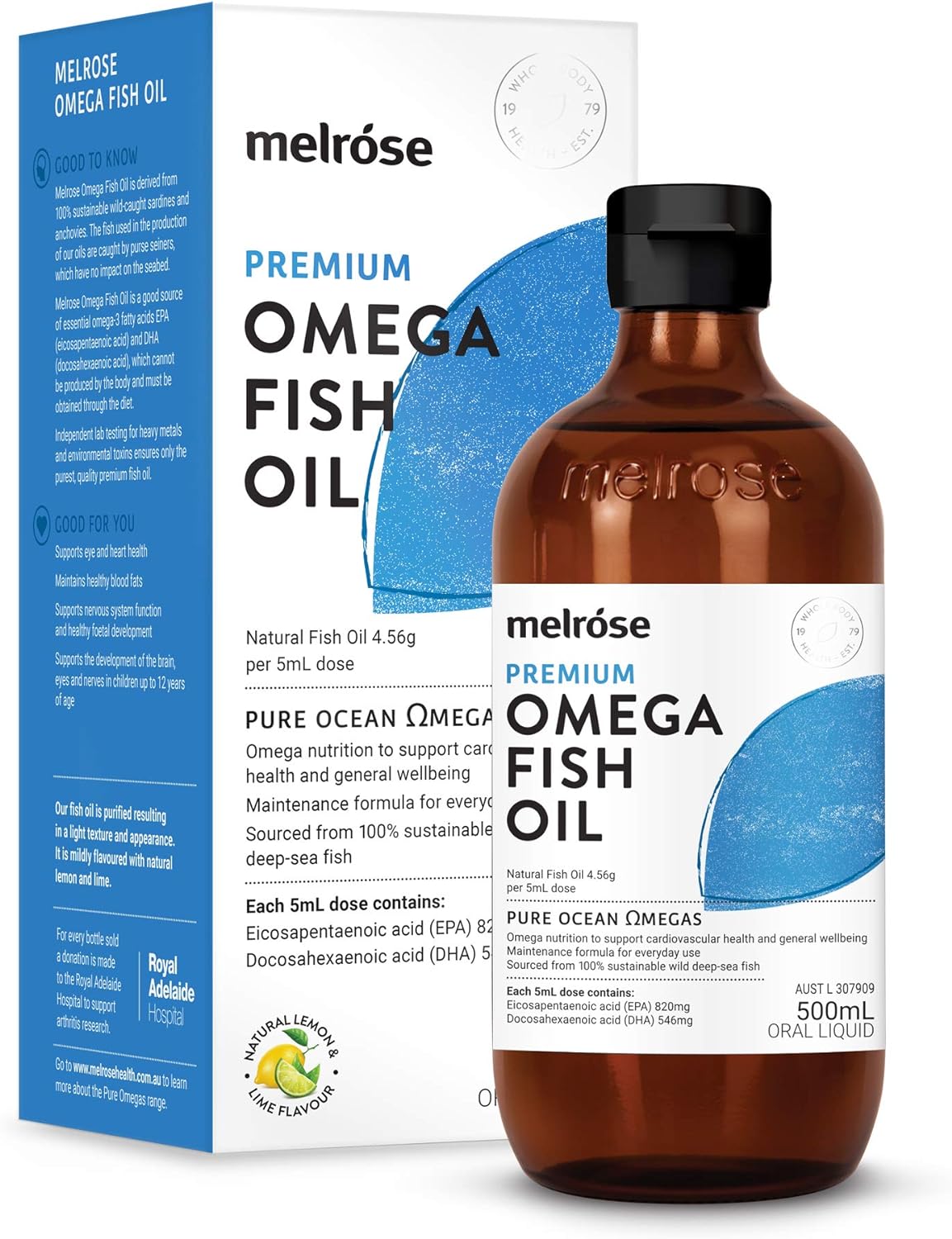 Melrose Premium Omega Fish Oil 500mL