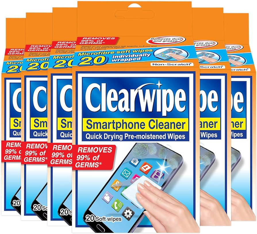 Clear Wipes Phone Cleaner 20