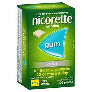 Nicorette Gum 4mg Classic 105