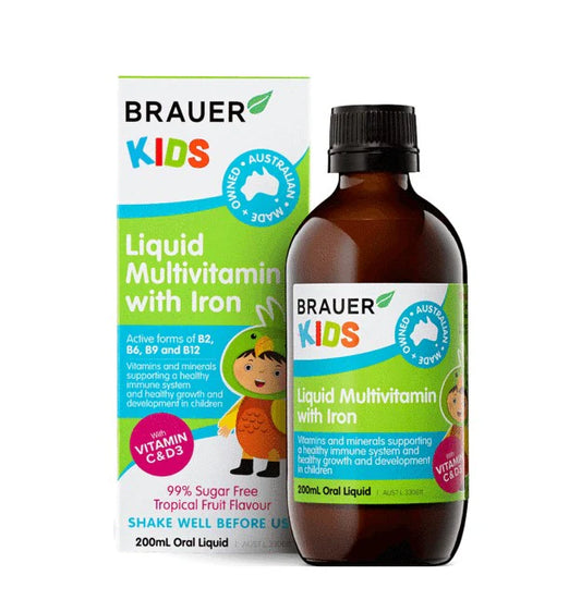 Brauer Kids Liq Multivitamin & Iron 200mL